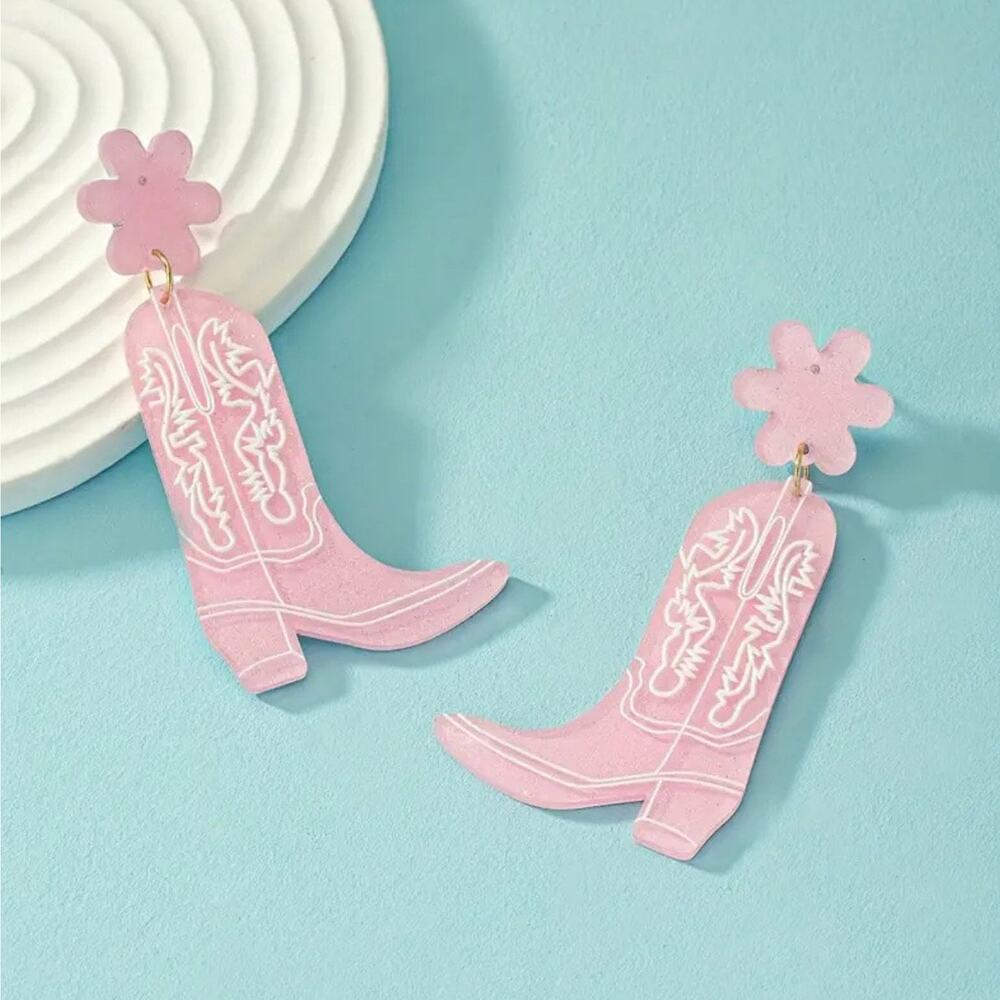 Cowgirl/Cowboy boots Earrings Trendy Gift For Women Shania Twain Dolly Parton